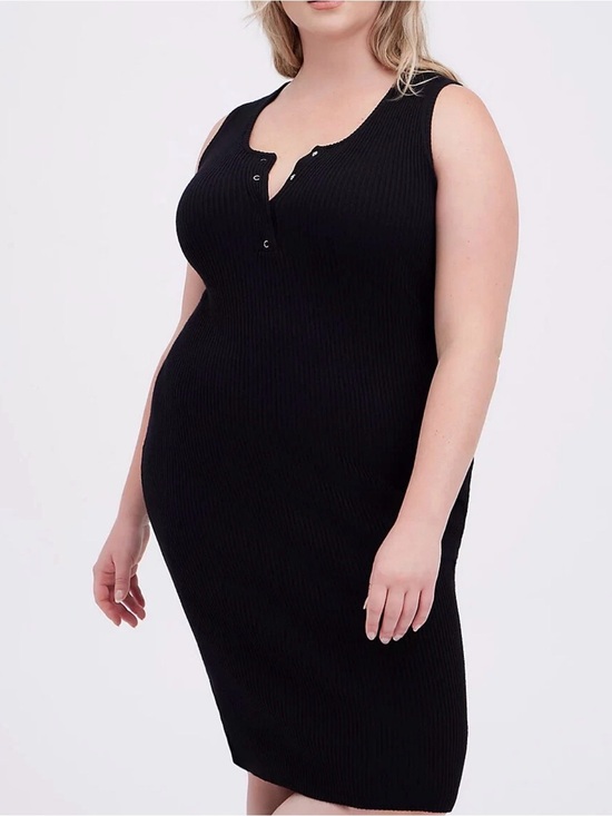 torrid Other - Torrid Deep Black Sleeveless Ribbed Dress Stretchy, Soft, NWT 2X